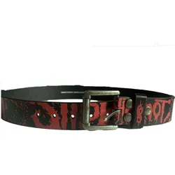 Slipknot Gürtel der Metal-Band für Damen oder Herren Einheitsgröße 95cm verstellbarer Freizeit-Gürtel BT105771SLP Schwarz/Rot - One-Size