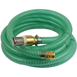 KLASEBO 1" 25mm Saug- + Druckschlauch mit Saugkorb, Rückschlagventil + 1" AG Doppelnippel 8m