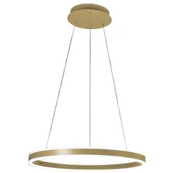 LED-Pendelleuchte Palau 60W 3000K Dimmbar Ø60cm Mattgold - Modernes Design aus Metall und Methacrylat