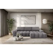 OTTO home Eckcouch Polyester 2-Sitzer Dunkelgrau
