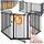 CASARIA Kaminschutzgitter 2er-Set Schwarz 612x76 cm