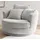 furn.design Relaxsessel Comfy Cord 120 x 86 x 120 cm Grau drehbar mit Kissen