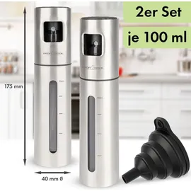 Proficook Ölsprüher 2er Set 100 ml Edelstahl