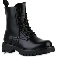 VAN HILL Damen Schnürstiefeletten in Schwarz