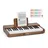 Vevor Kinder-Keyboard, 37 Tasten, Digitales Holzpiano für Kinder ab 3 Jahren, Mini-Musikinstrument mit Realistischem Klang, Dual-Power, Einstellbare Lautstärke, Musikalische Früherziehung, Walnuss