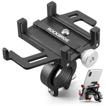 ROCKBROS Fahrrad-Handyhalter aus Aluminiumlegierung Schwarz