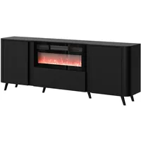 Mirjan24 Kommode, Schwarz, Holzwerkstoff, Rechteckig,Rechteckig, 200x76x39 cm, Wohnzimmer, Kommoden