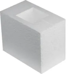 Hager SEVE04200 Schalungselement für Einbaueinheit E04 147x247mm aus Styropor Höhe 200mm.Schalungselement zum Einsatz von Versorgungseinheiten und