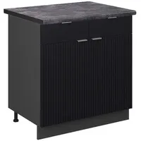 Vicco Schubladenschrank Fame-Line 80 x 82 x 60 cm Schwarz
