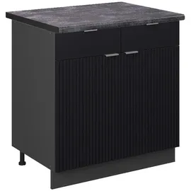 Vicco Schubladenschrank Fame-Line 80 x 82 x 60 cm Schwarz