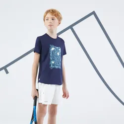 Jungen Tennis T-Shirt - Essentiel marineblau/gelb Gr. 128  - 8 Jahre