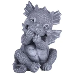 Mystische Gartenfigur: Drache aus Keramik
