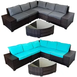 Mojawo Terassen-lounge Set Rattan Braun-mgl1001