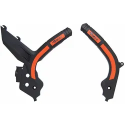 Race Tech RACTECH bi-materiaal frame protector zwart / oranje