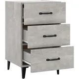 vidaXL Nachtschrank Betongrau 40 x 40 x 66 cm Grau