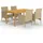 vidaXL Polyrattan Garten-Essgruppe 5-tlg. beige 3067763