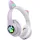 Avizar Bluetooth Kinderkopfhörer Katzenohren Violett