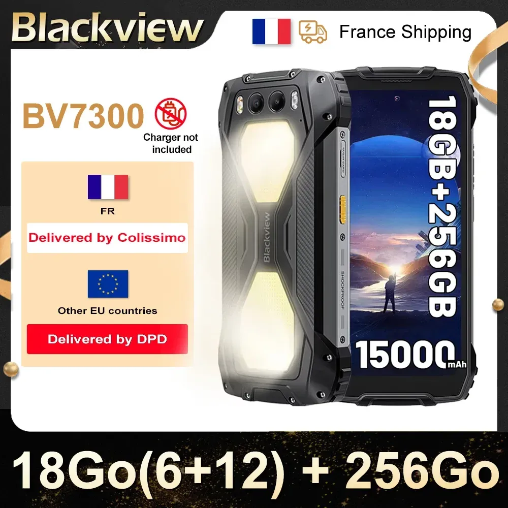 BLACKVIEW BV7300 [Kein EU-Ladegerät] 18GB (6 + 12) 256GB 15000mAh 45W Schnellladung 6,67
