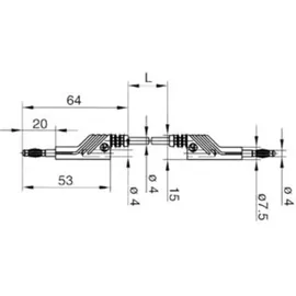 Hirschmann Messleitung 4mm 100cm / Gelb (mln-sil 100/1)