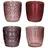 levandeo Teelichthalter 4er Set Glas Rosa