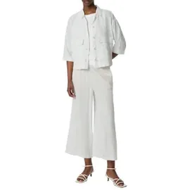 Comma, 7/8-Hose Leichte Culotte Weiß 36