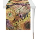 APELT Tischläufer APELT "1314 Herbstzeit, Herbstdeko, Herbst", bunt (orange, gelb, bunt), B:48cm L:140cm, Baumwolle, Tischdecken, Digitaldruck