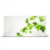 banjado Magnettafel 78x37cm Magnetwand Silber Aus Metall Magnetpinnwand Pinnwand Inkl. 4 Magnete Motiv Ranke Gelb Weiß