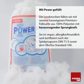 POWER INN Leseknochen 44 x 23 cm Grau-Weiß