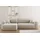 Kaiser Möbel Ecksofa mit Schlaffunktion L-förmiges Sofa Capri Stoff Poso Beige Rechts