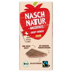 Nasch Natur Dattelschokolade Crispy Erdbeer vegan bio