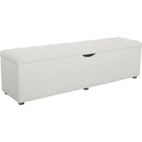 Home Affaire Hockerbank Checked Beige 160 x 42 x 40 cm