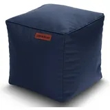 Green Bean Sitzhocker Pouf Kunstleder 40 x 40 x 40 cm Dunkelblau