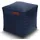 Green Bean Sitzhocker Pouf Kunstleder 40 x 40 x 40 cm Dunkelblau