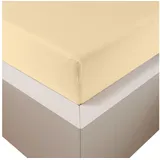 Traumschloss Spannbettlaken Premium Plus Jersey 90 x 200 - 100 x 220 cm beige