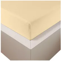 Traumschloss Spannbettlaken Premium Plus Jersey 90 x 200 - 100 x 220 cm beige