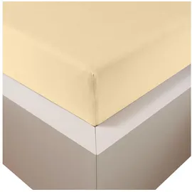 Traumschloss Spannbettlaken Premium Plus Jersey 90 x 200 - 100 x 220 cm beige