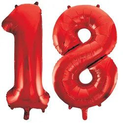 18. Geburtstag Verkehrsschild Party Deko Set rot weiß Mann Frau
