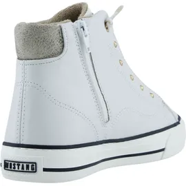 Mustang Damen High-Top Sneaker Beige/Weiß 39