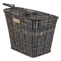 Basil Bremen Vorderradkorb Alu Rattan Look braun