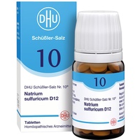 DHU Schüßler-Salz Nr. 10 Natrium sulfuricum D12 – Das Mineralsalz der inneren Reinigung – das Original – umweltfreundlich im Arzneiglas, 80 St. Tabletten