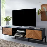 FineBuy TV Schrank FineBuy Lowboard 163x45x40 cm Holz Fernsehkommode Fernsehschrank