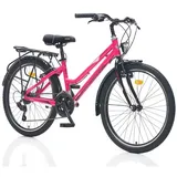 Toys Store 24 Zoll Alu Fahrrad Cityrad 24 Mädchen Rad 21G 38cm STVO