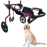 KAJILE Verstellbarer 2-Rad-Hunderollstuhl, XXL-2 Größe für behinderte Hunde Hinterbeine Rehabilitation, geeignete Höhe 55-70cm, Breite 24-32cm, Länge 35-45cm