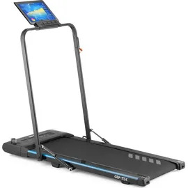 gymtek Gymtek® Laufband für Zuhause, Walking Pad Treadmill bis 110 kg, 10 km/h - Klappbar, 6 Trainingsprogramme, LCD-Display - Fitness, Home Gym - Schwarz