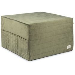 Nobodinoz - Sleepover Faltmatratze und Hocker, 57 cm, olivgrün