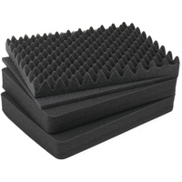 HMF ODR100 Koffereinlagen mit Rasterschaumstoff für Outdoor-Fotokoffer, 4er Set