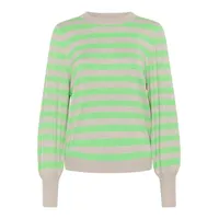Kaffe Strickpullover KAlizzy in Feather Gray Mel./Green | Gr.: