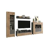 xonox.home Freno Wohnwandkombination 4 grau / Nox Oak - Grau