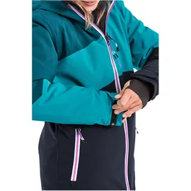 KILLTEC KSW 166 GRLS Jckt Skijacke/ Funktionsjacke Mit Abzippbarer Kapuze Und Schneefang, Dunkel Türkis, 128 EU