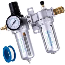 BITUXX Druckluft Wartungseinheit 1/2' Druckminderer Wasserabscheider Öler Filter - Bituxx